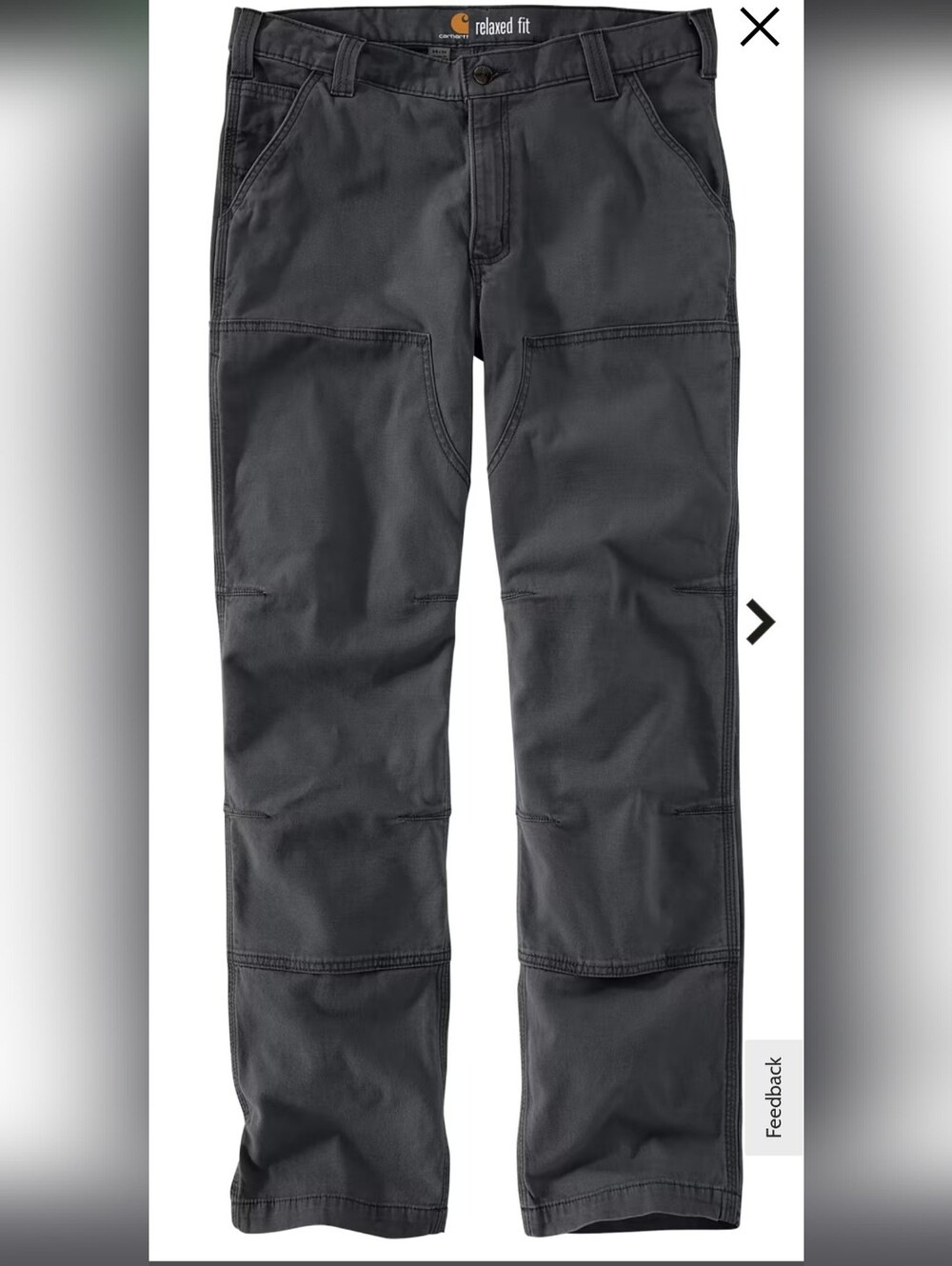 Carhartt Men’s Charcoal Black Work Cargo Pants 30x32